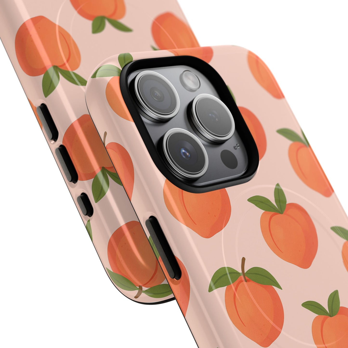 Peach Pattern Fruit Case for iPhone | MagSafe Compatible