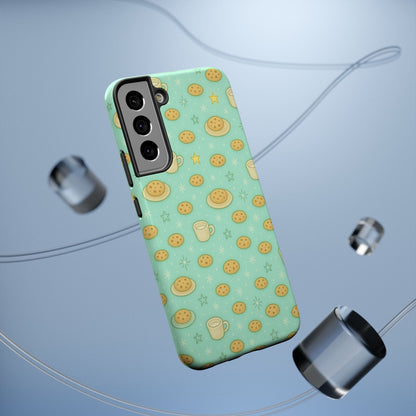 Cookie & Coffee Pattern Tough iPhone Case — Impact-Resistant
