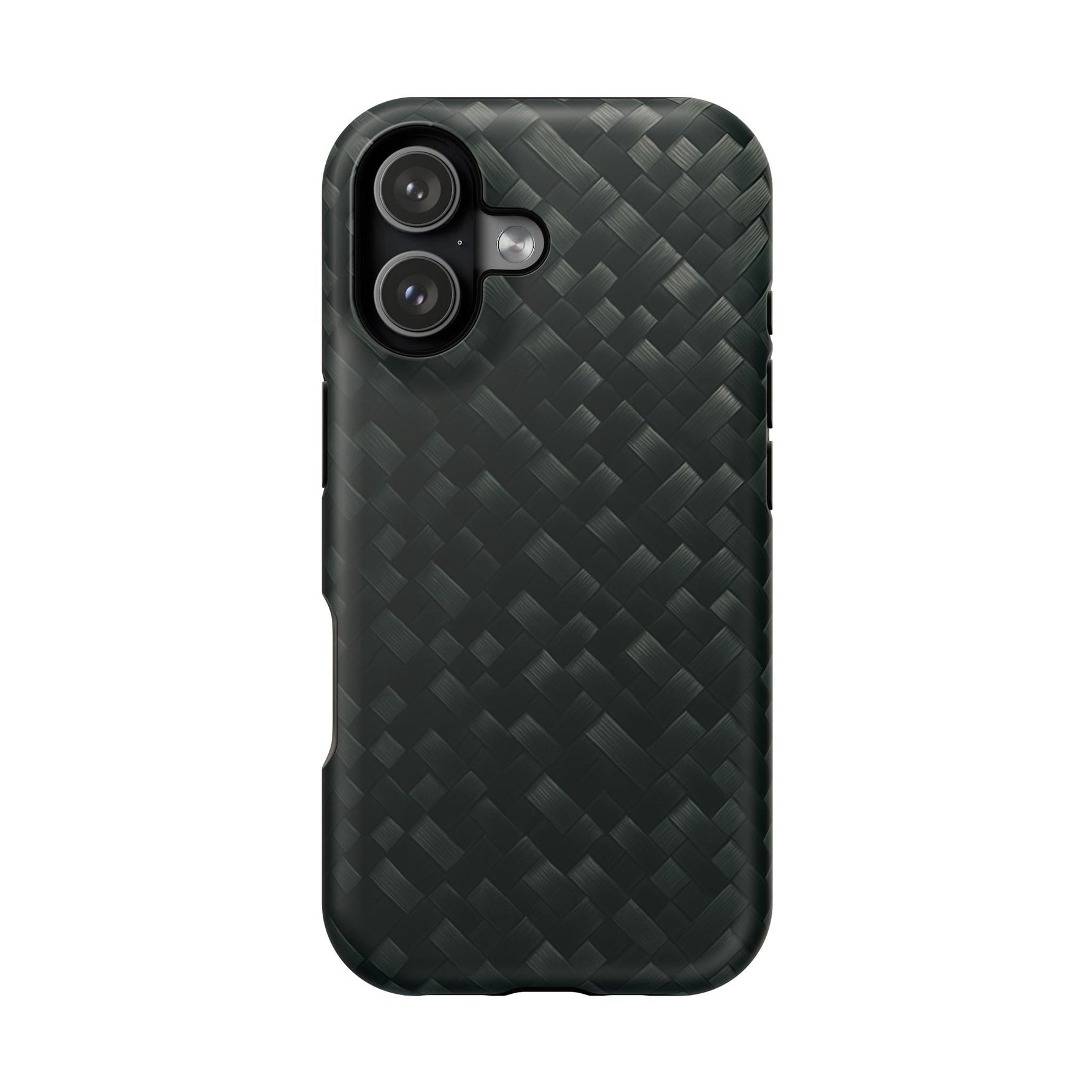 Dark Carbon Fiber Texture Magnetic Impact-Resistant iPhone Case | MagSafe compatible  Shamo's iPhone 17 / Matte