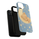 Sleepy Teddy Bear & Stars iPhone Case with MagSafe - Shamo's