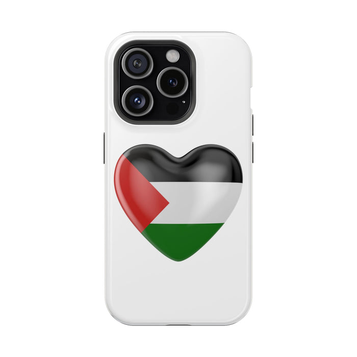 MagSafe Tough Cases with Palestinian flag in heart shape