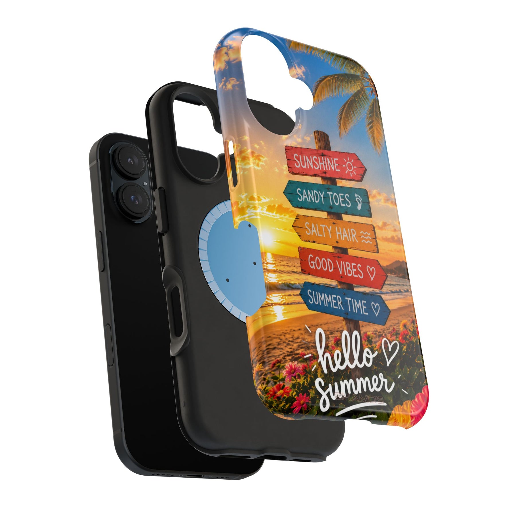 Hello Summer Phone Case — Tropical Beach MagSafe Impact-Resistant Case