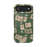 Botanical Journal Pattern iPhone Case | MagSafe Compatible Impact-Resistant Protective Cover