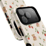 Strawberry Teddy iPhone Case with MagSafe