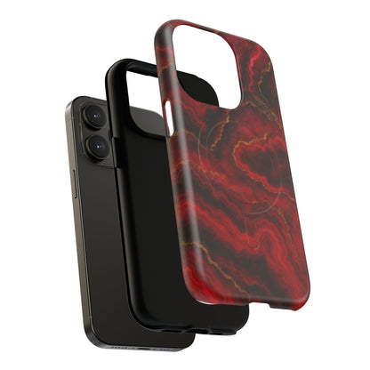 Red Marble iPhone Case with MagSafe
