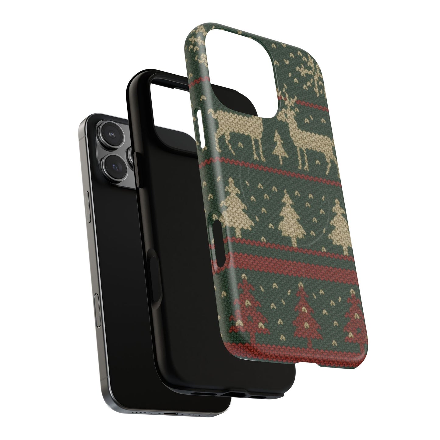 Holiday Knit Reindeer MagSafe Tough iPhone Case