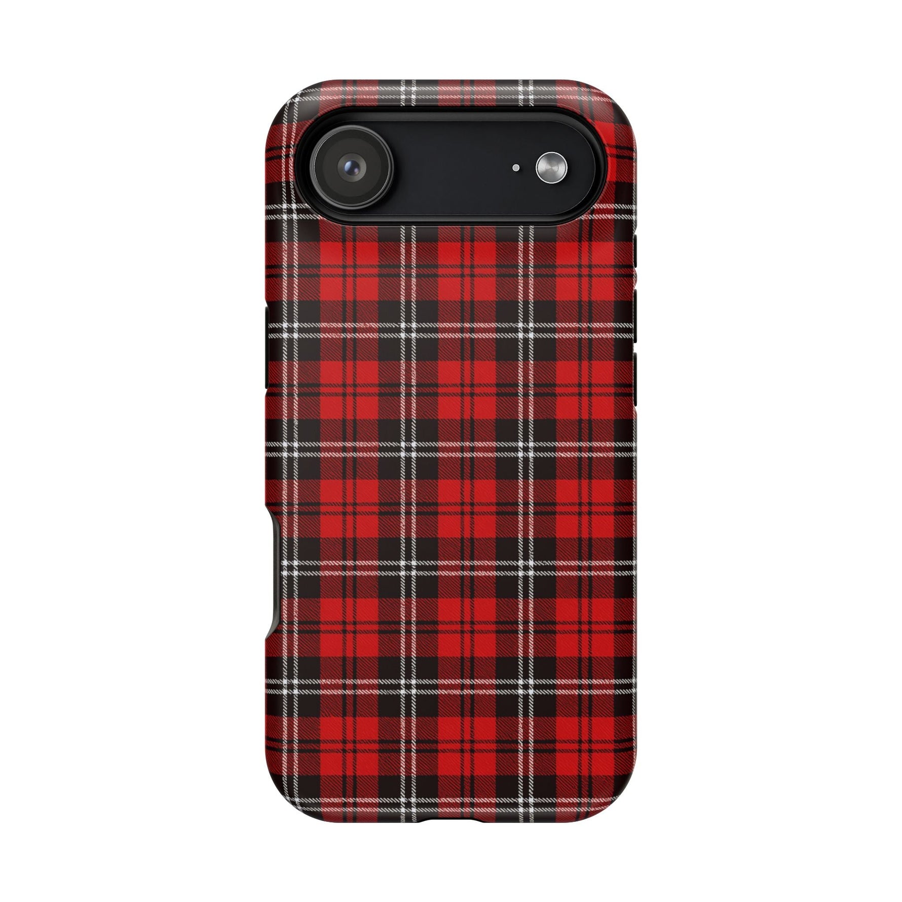 Red Tartan Plaid Impact-Resistant iPhone Case | MagSafe compatibility  Shamo's iPhone 17 Air / Matte