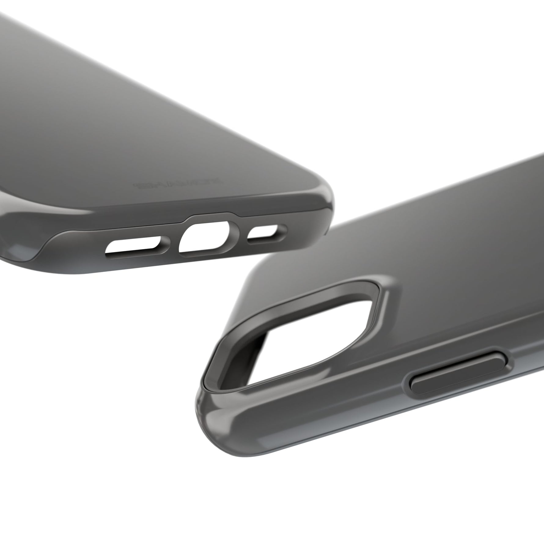 Charcoal Ink Black Solid Color Impact-Resistant iPhone Case | Slim Shockproof Magsafe-Compatible