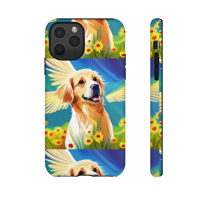 Tough Cases Golden Retriever with Wings Phone case