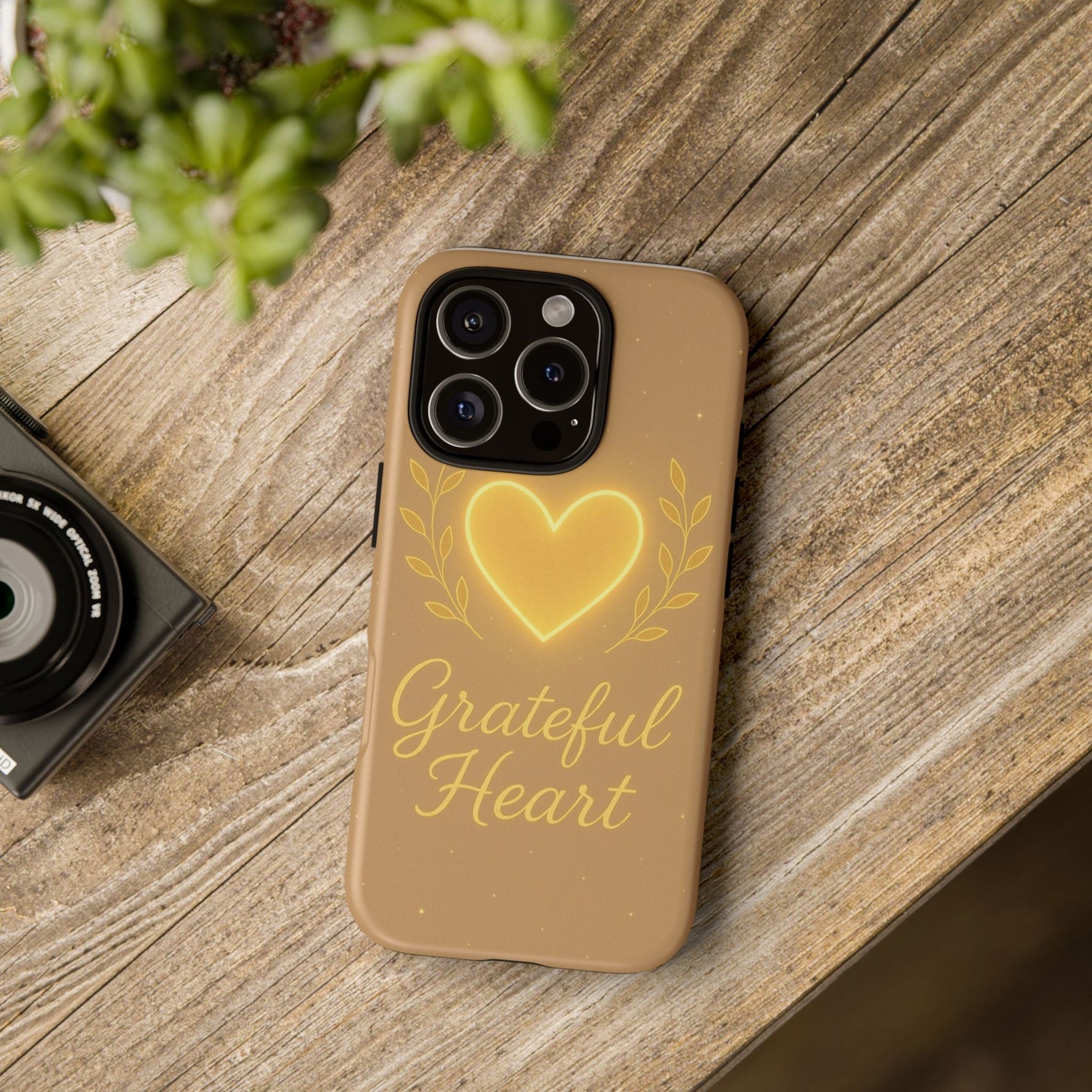 Grateful Heart iPhone Case — Warm Neon Heart  Shamo's