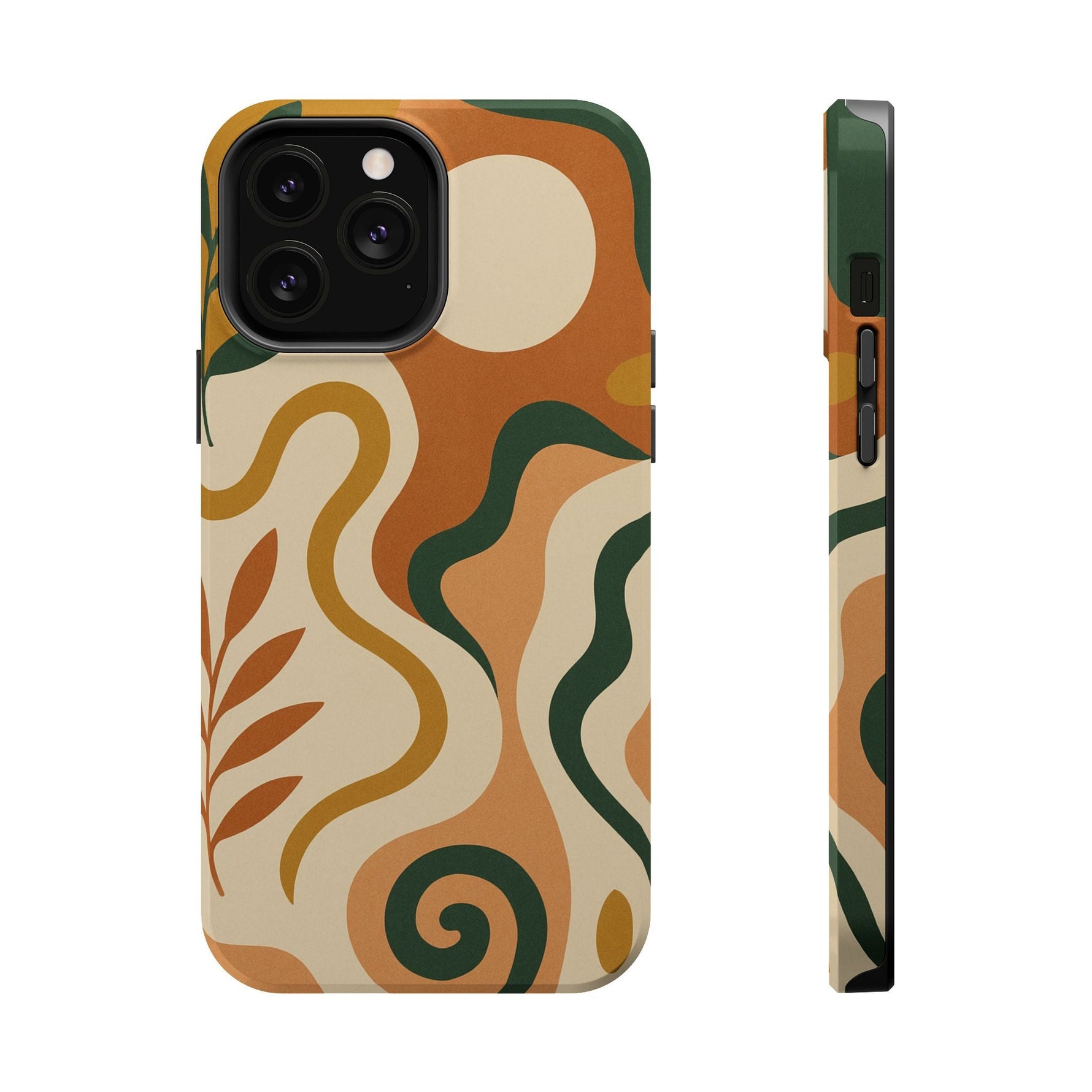 Abstract Earth-Tone Impact iPhone Case — MagSafe  Shamo's iPhone 13 Pro Max / Glossy