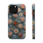 Frozen Floral Vintage Roses & Daisies iPhone Case with MagSafe compatibility  Shamo's iPhone 14 Pro Max / Glossy