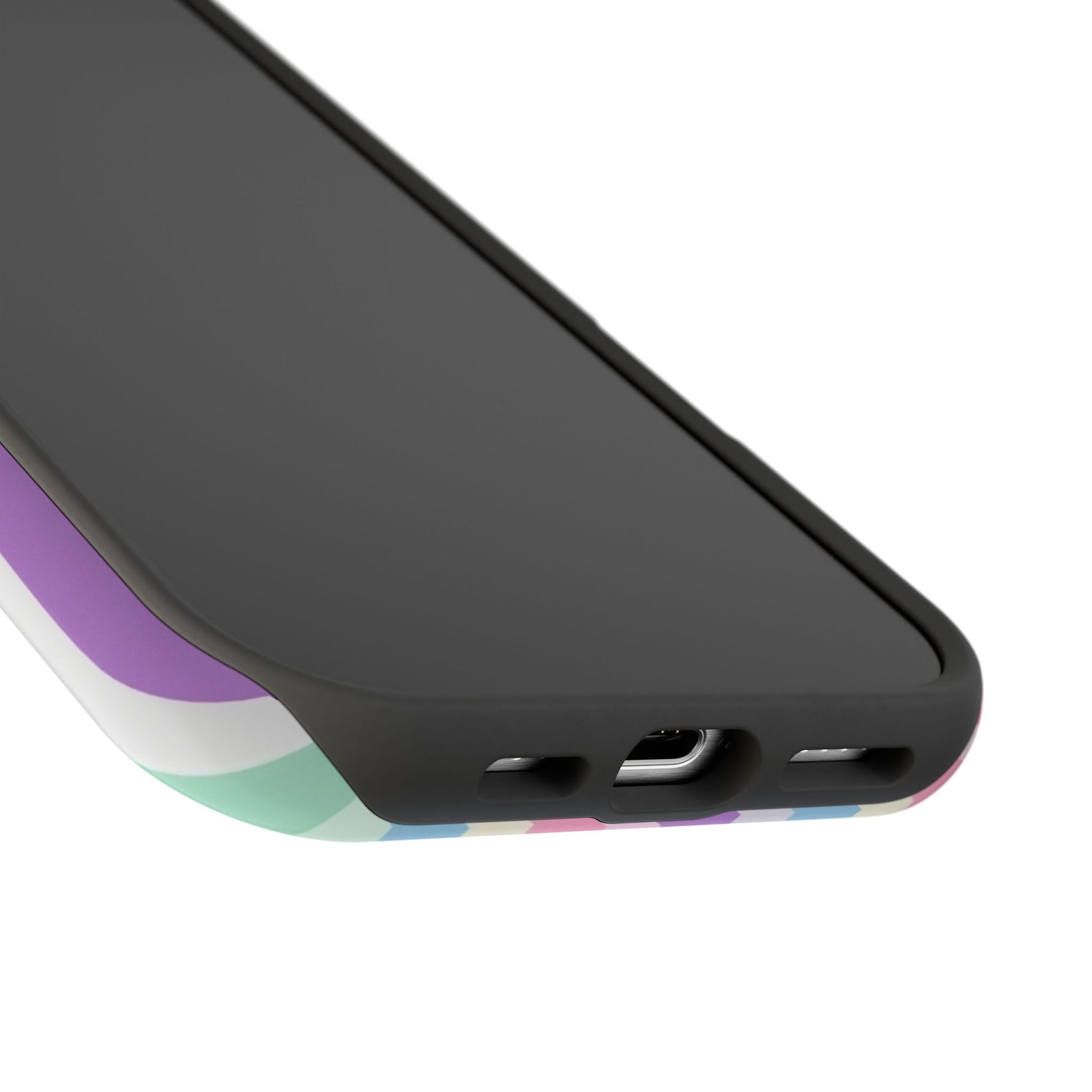 Pastel Stripe MagSafe Compatible Magnetic Impact-Resistant Phone Case - iPhone 17 / Glossy - Shamo's