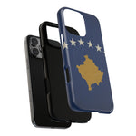Kosovo Flag Tough iPhone Case — Navy Blue Stars & Gold Map (MagSafe compatible)  Shamo's