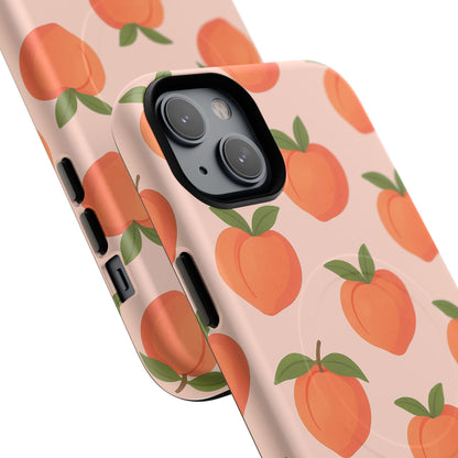 Peach Pattern Fruit Case for iPhone | MagSafe Compatible