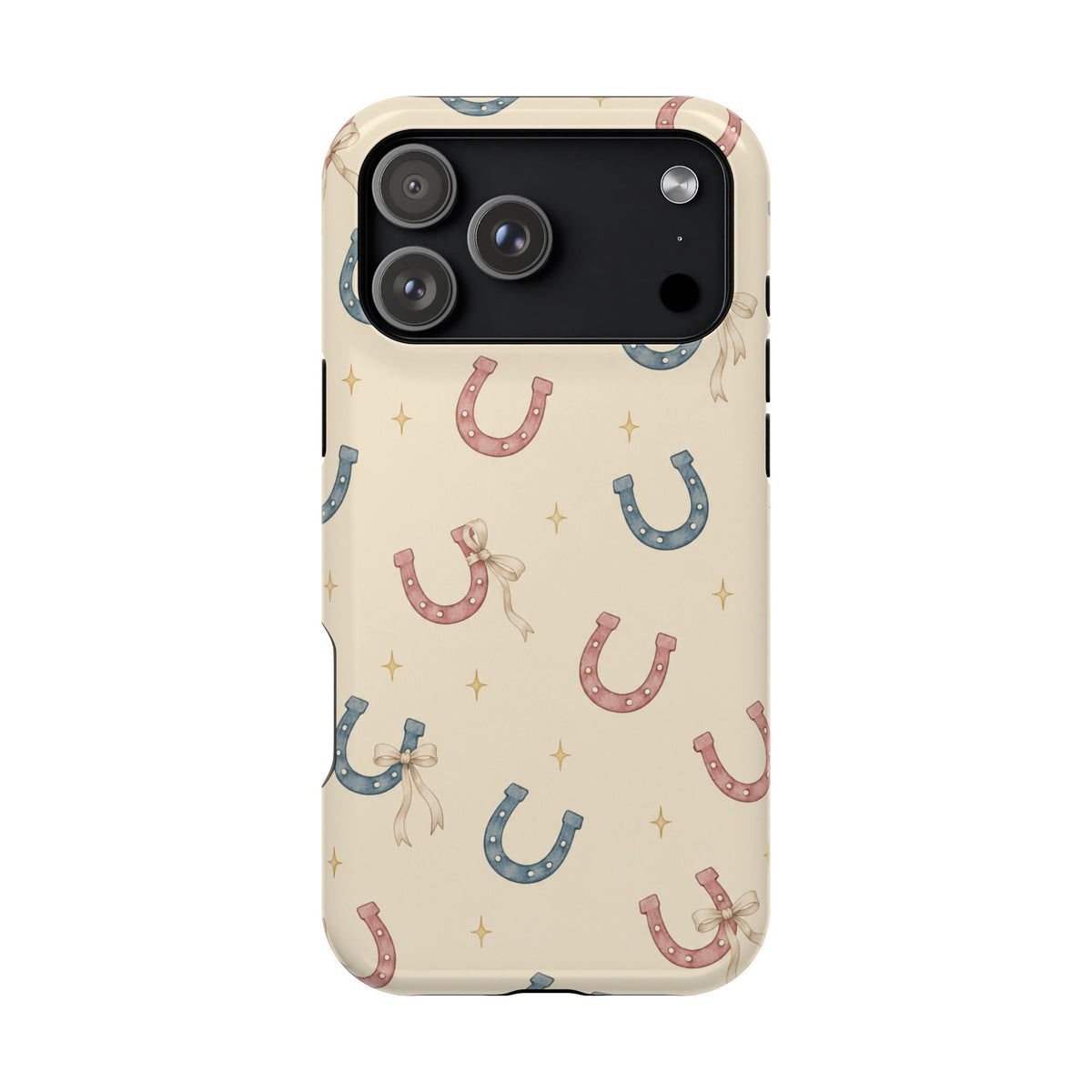 Prairie Horseshoes MagSafe Phone Case, glossy iPhone 17 Pro Max, rear view