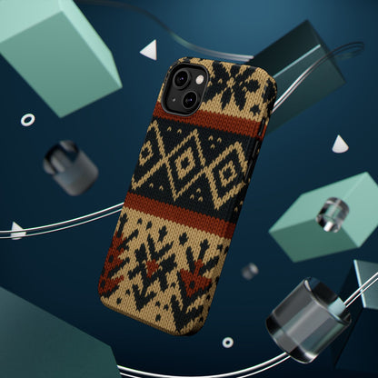 Nordic Knit Pattern MagSafe Impact-Resistant iPhone Case