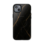Black & Gold Marble iPhone Case with MagSafe - Shamo's