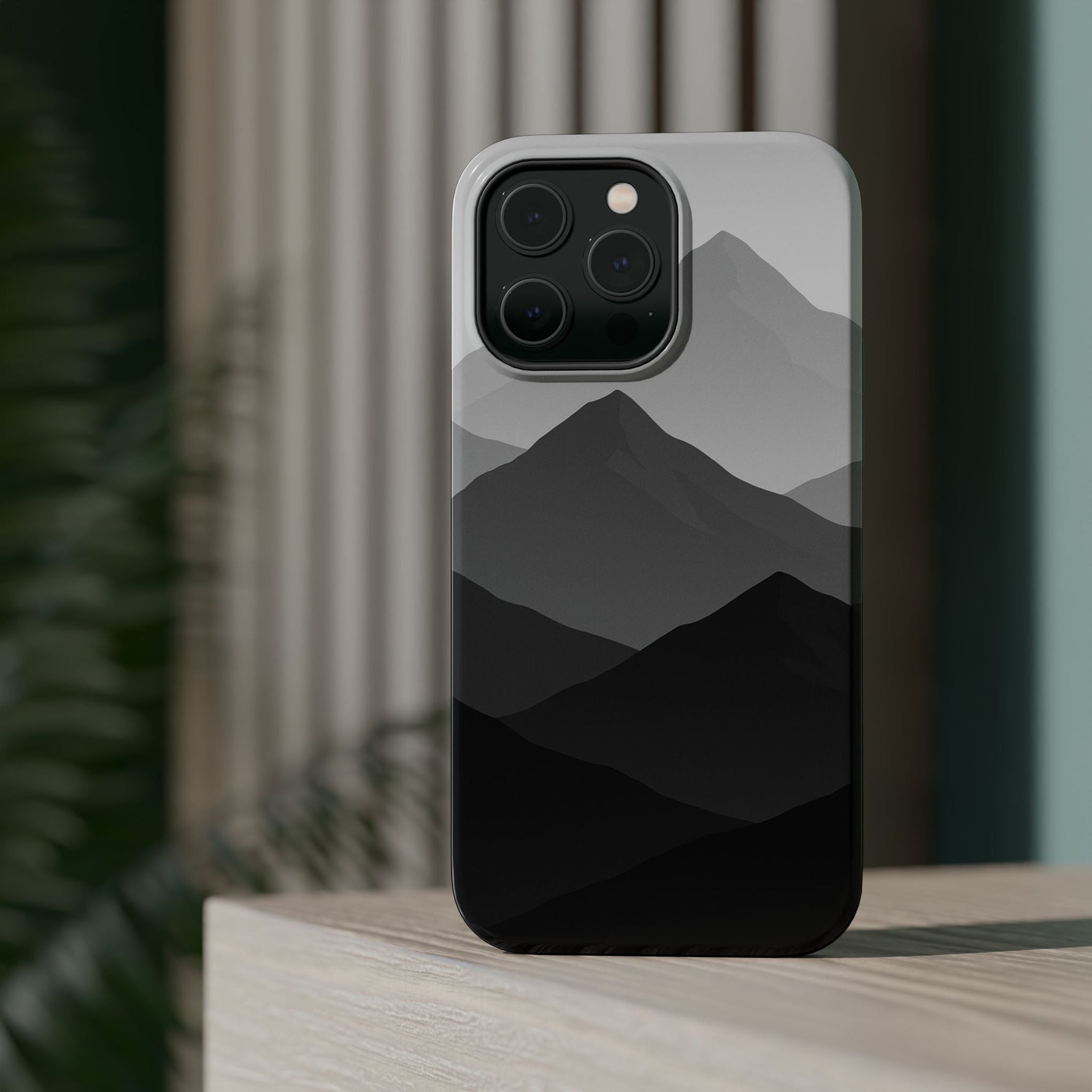 Monochrome Mountain Design iPhone Case | MagSafe  Shamo's