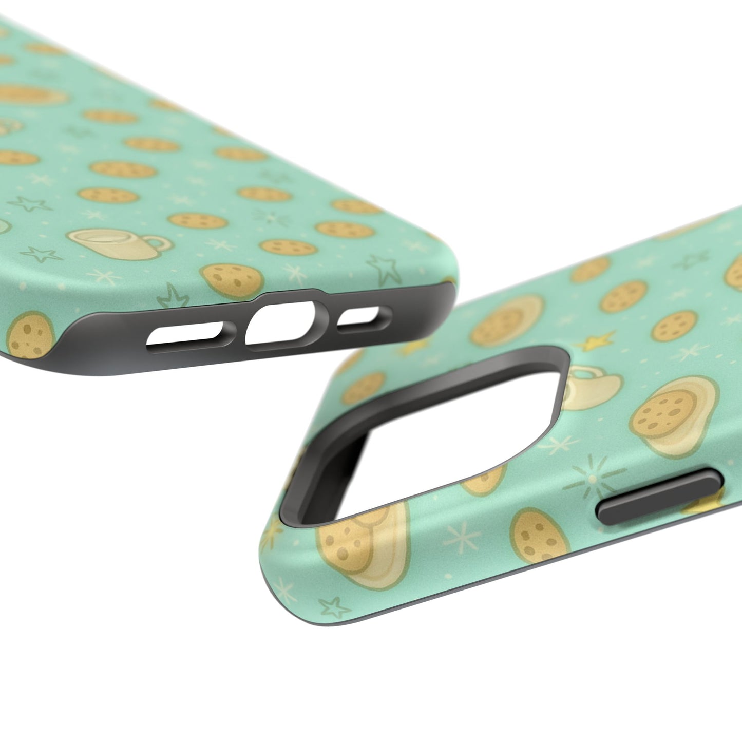 Cookie & Coffee Pattern Tough iPhone Case — Impact-Resistant