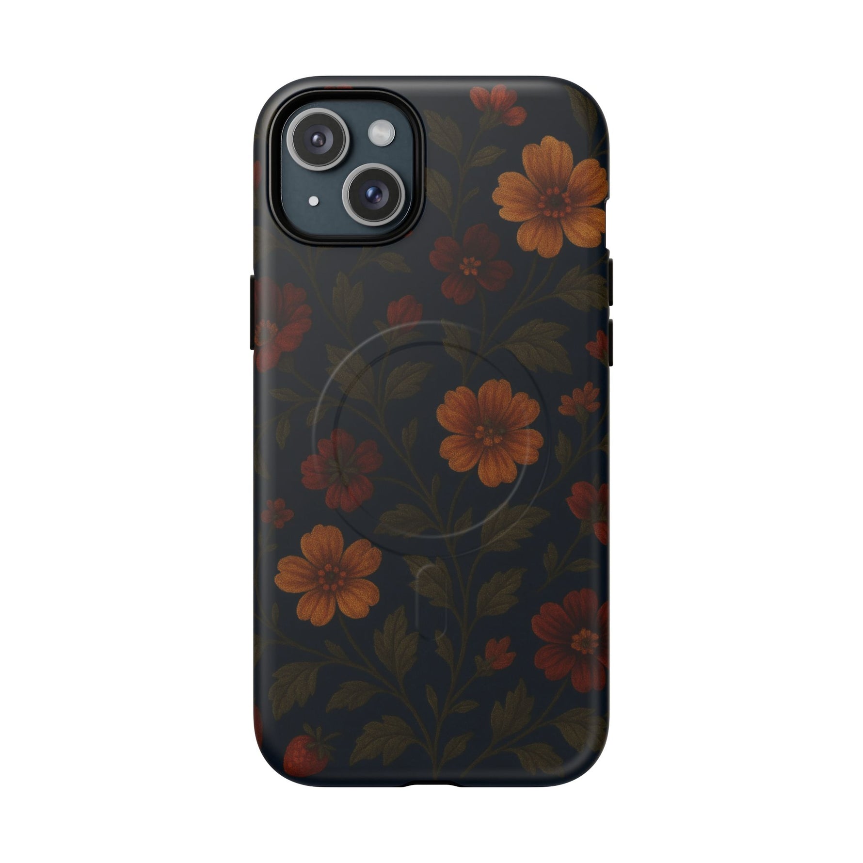 Floral Night Velvet iPhone Case - Works with MagSafe - Shamo's