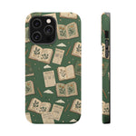 Botanical Journal Pattern iPhone Case | MagSafe Compatible Impact-Resistant Protective Cover