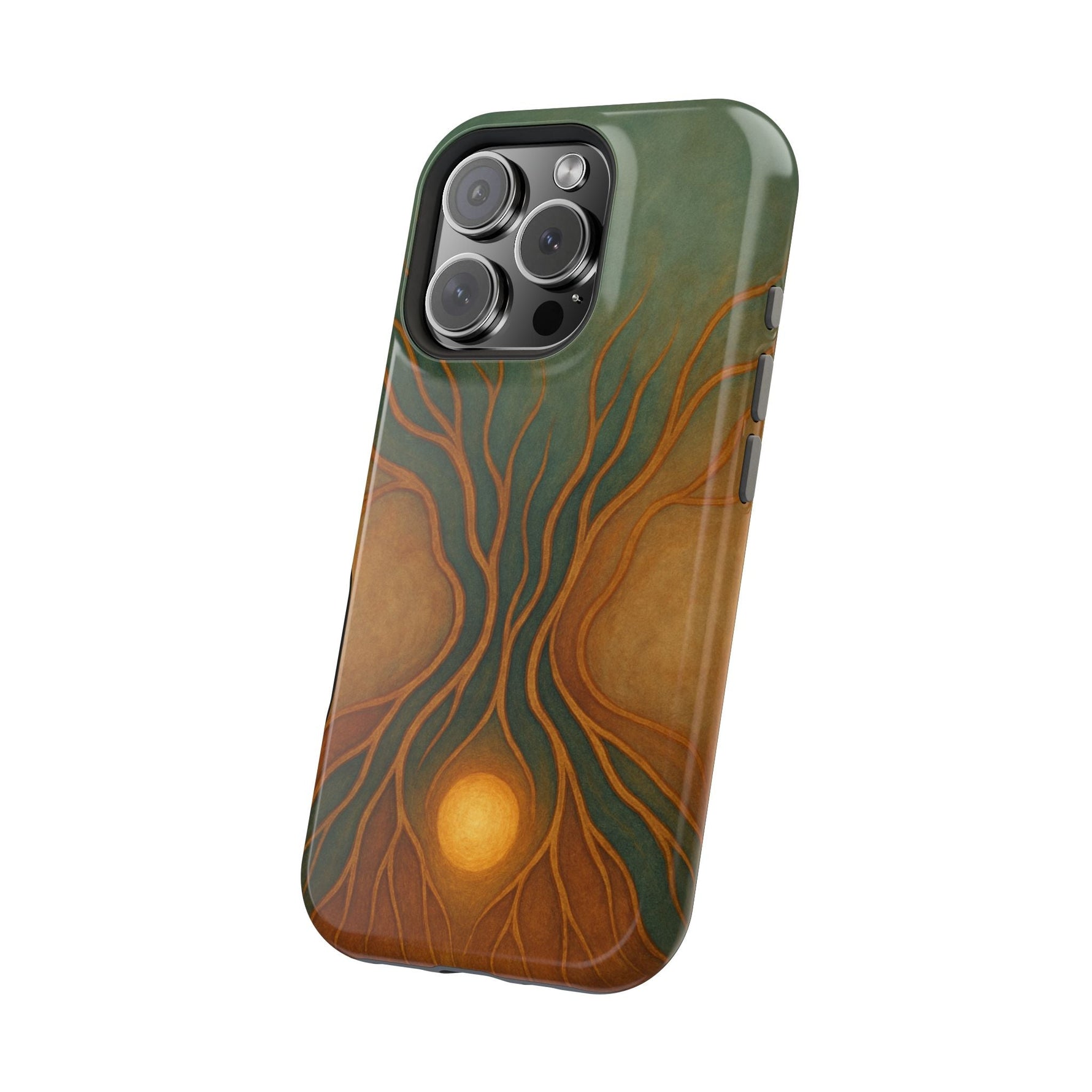 Abstract Tree of Life Design Golden Origin iPhone Case | MagSafe Compatible  Shamo's