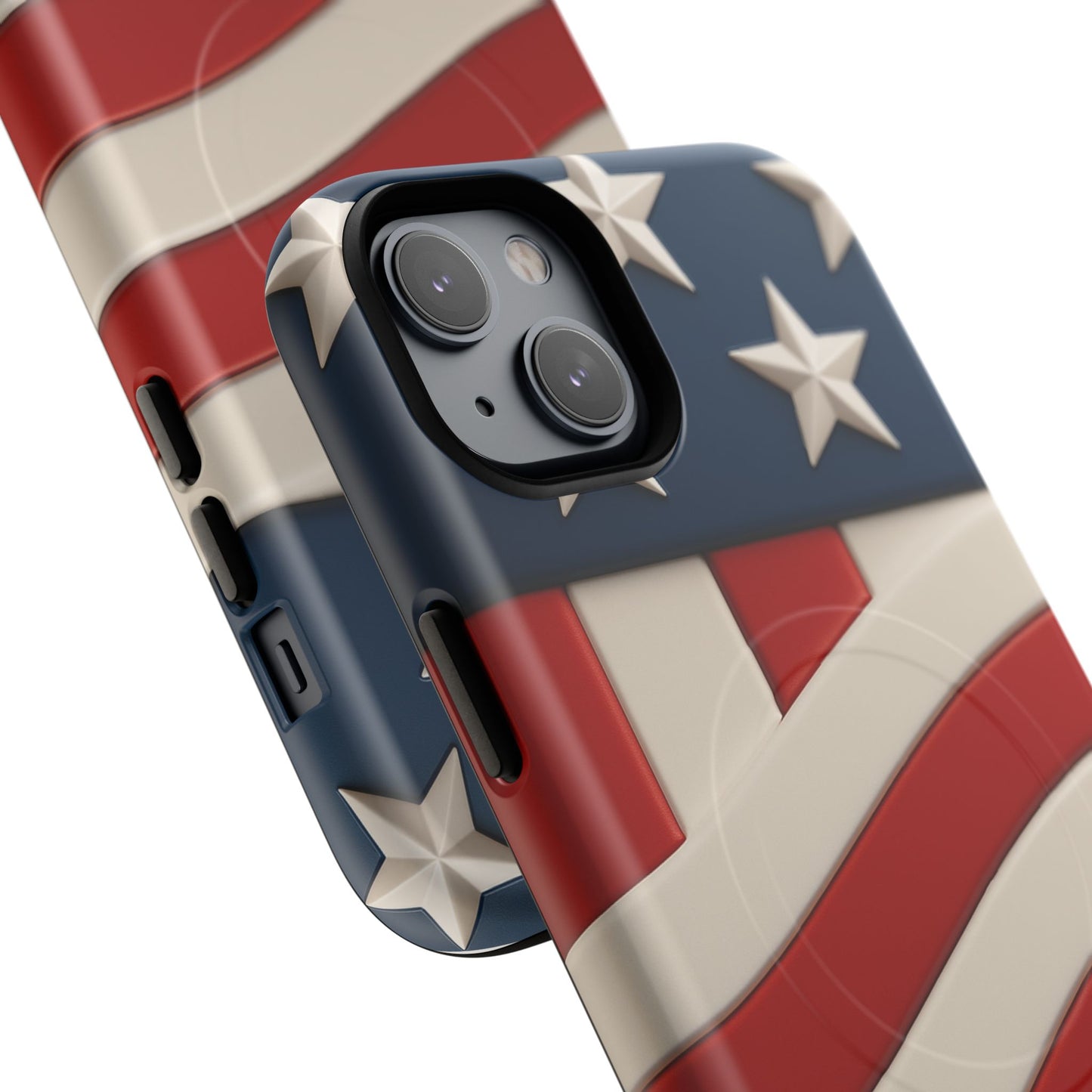 Patriotic iPhone Cases - MagSafe Tough American Flag Design
