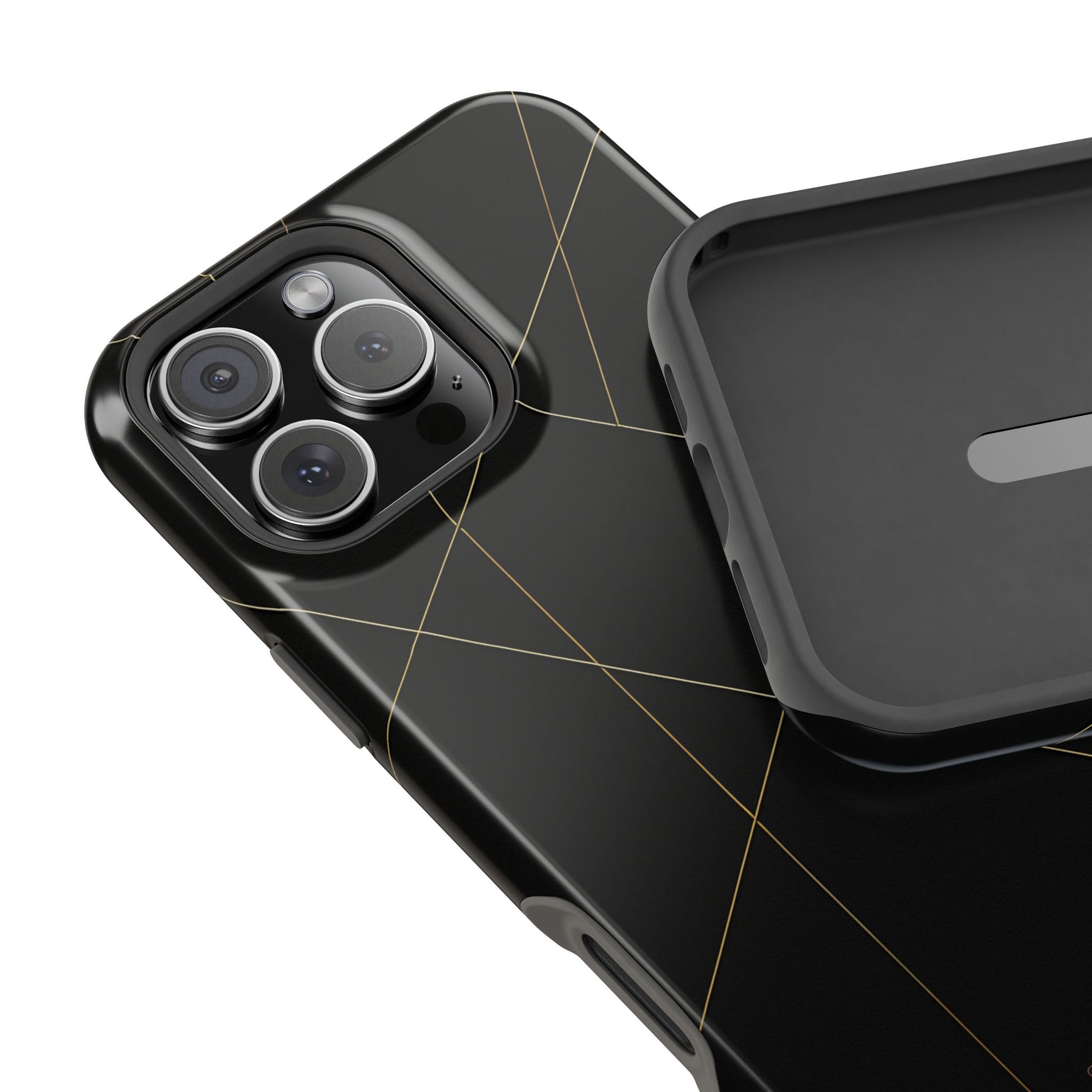 Funda para iPhone con diseño geométrico negro | MagSafe
