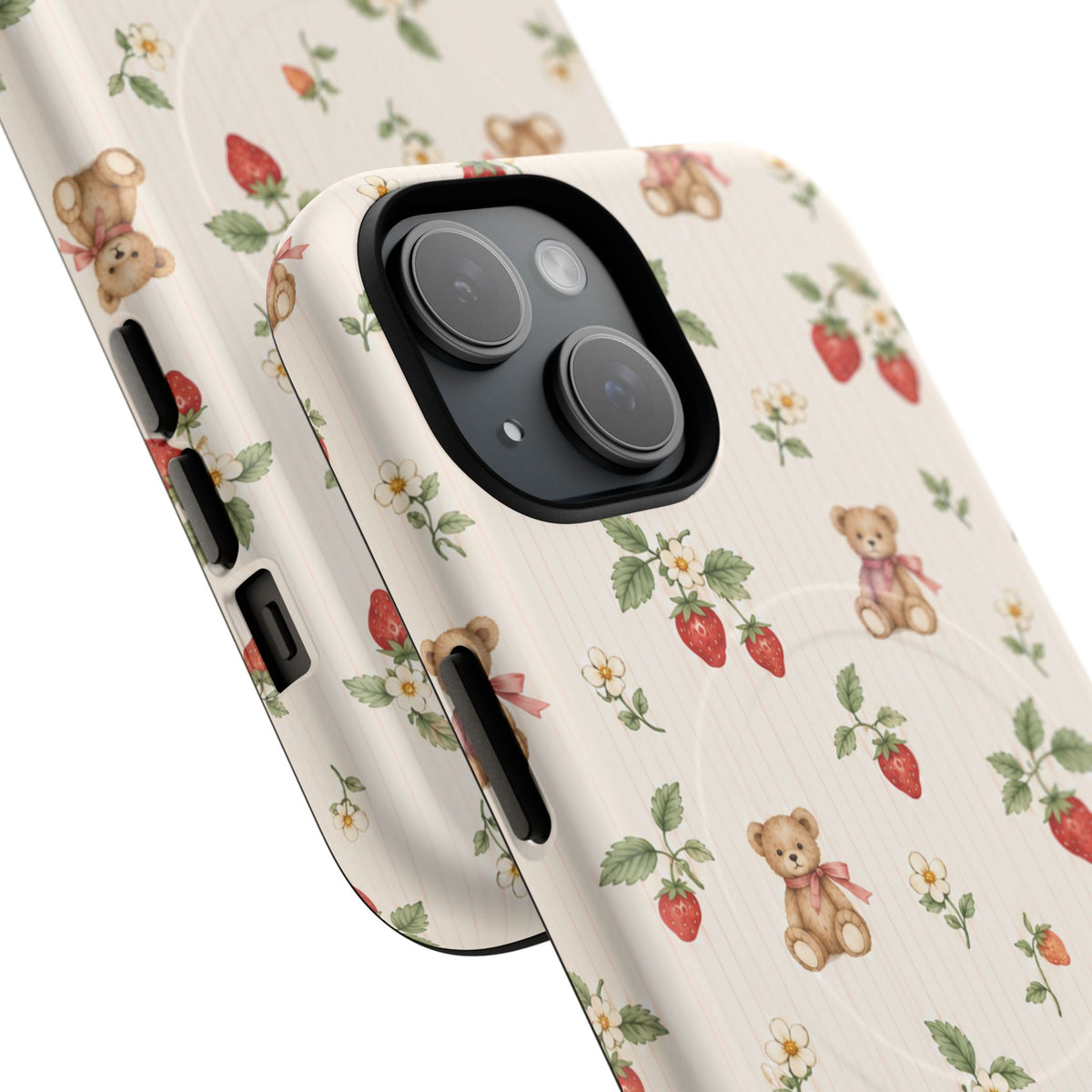 Strawberry Teddy iPhone Case with MagSafe