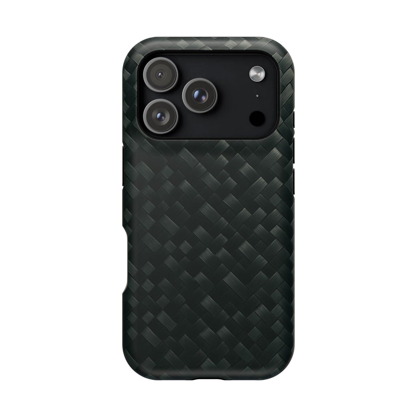 Dark Carbon Fiber Texture Magnetic Impact-Resistant iPhone Case | MagSafe compatible  Shamo's iPhone 17 Pro / Matte