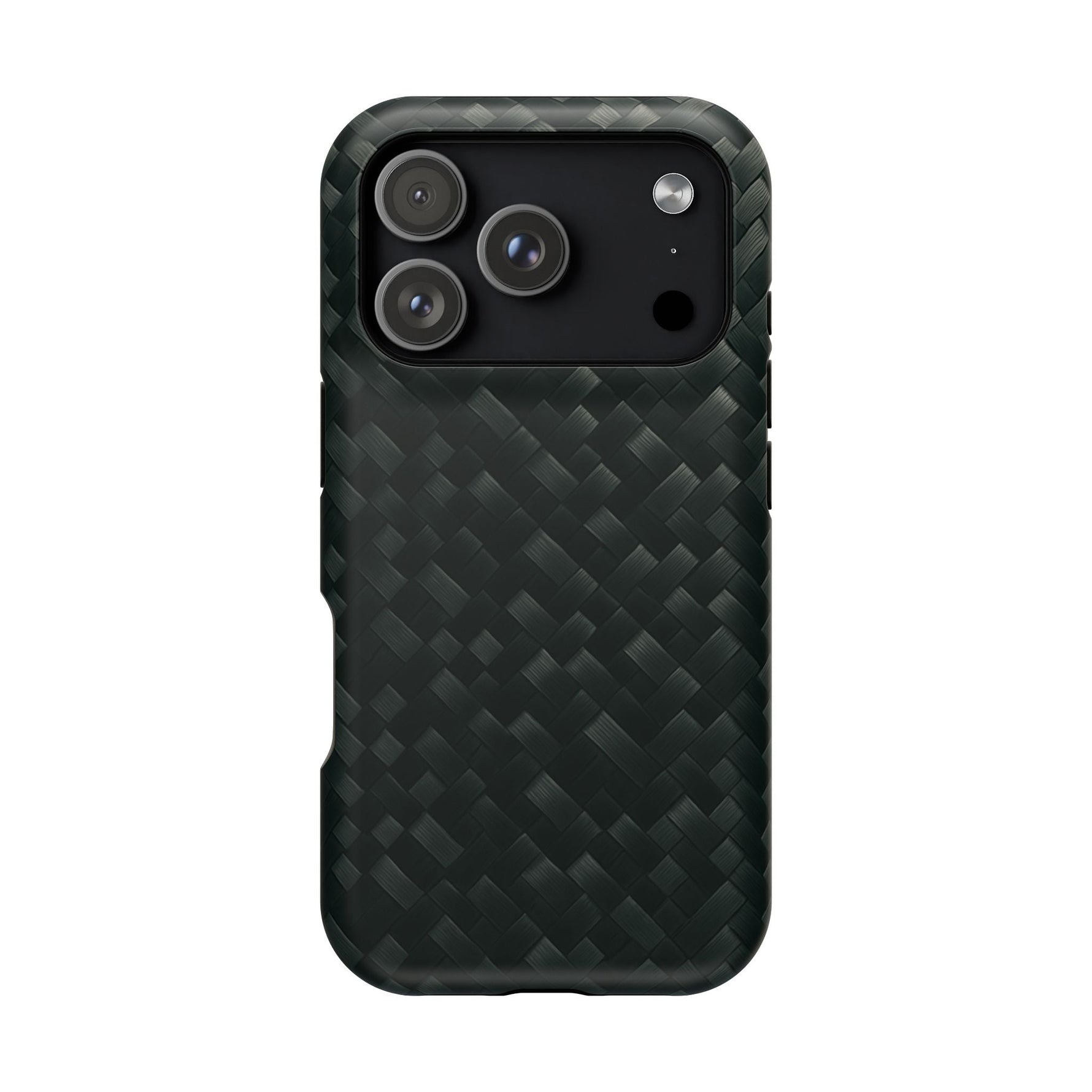 Dark Carbon Fiber Texture Magnetic Impact-Resistant iPhone Case | MagSafe compatible  Shamo's iPhone 17 Pro / Matte