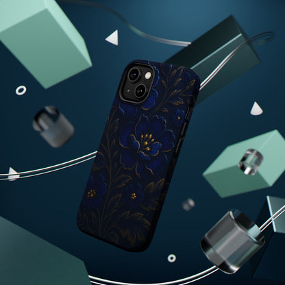 3D Velvet Night Flower iPhone Case | MagSafe
