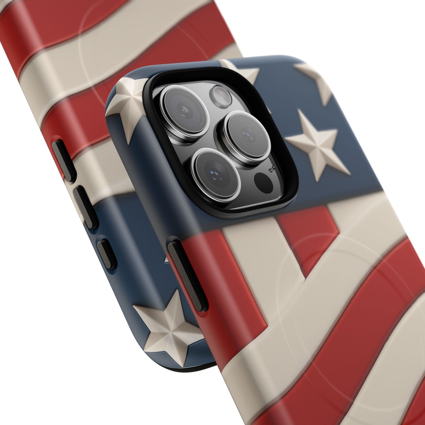 Patriotic iPhone Cases - MagSafe Tough American Flag Design - Shamo's