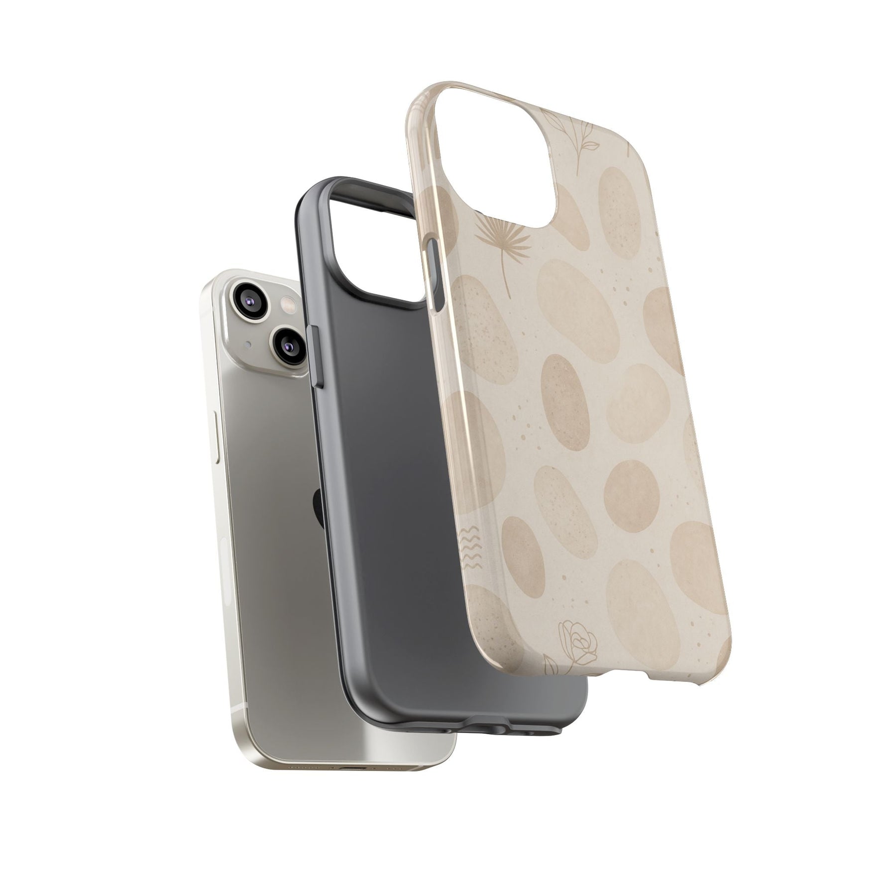Neutral Pebble Pattern Tough iPhone Case  Shamo's