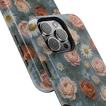 Frozen Floral Vintage Roses & Daisies iPhone Case with MagSafe compatibility  Shamo's