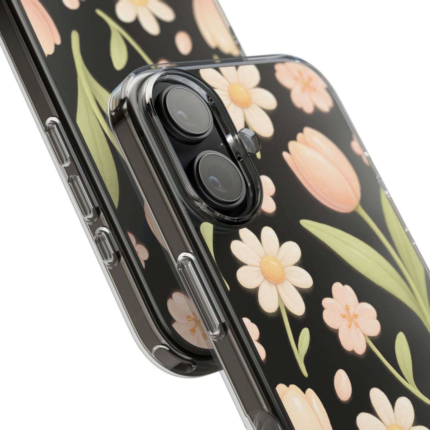 Floral Impact-Resistant Clear iPhone Case - Shamo's