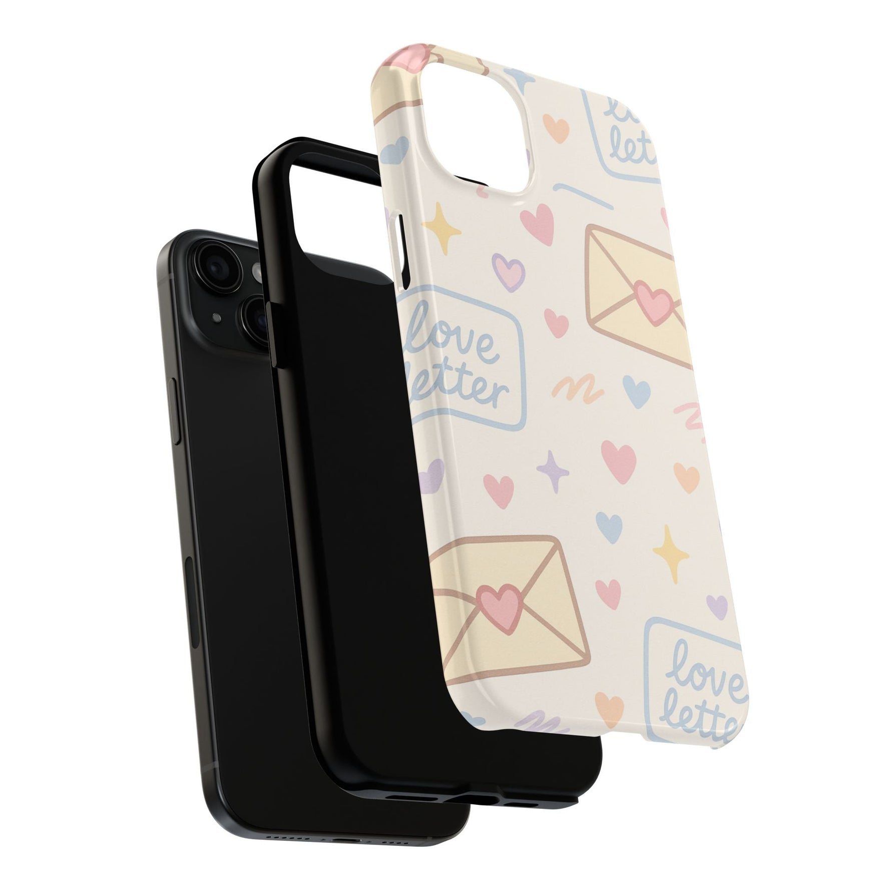 Pastel Love Letter Hearts Impact Phone Case  Shamo's