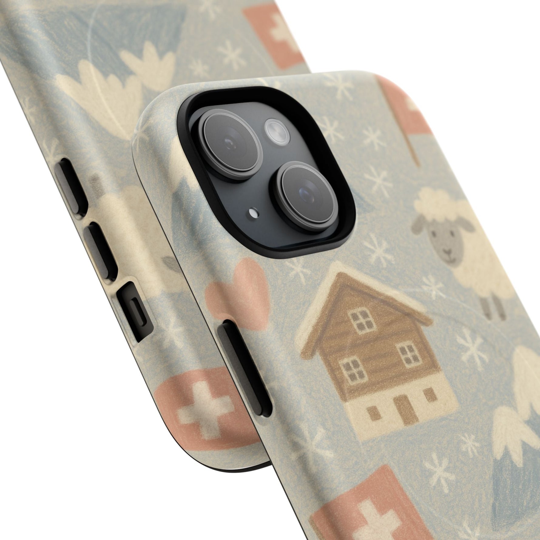 Swiss Chalet Sheep Pattern Tough MagSafe iPhone Case  Shamo's