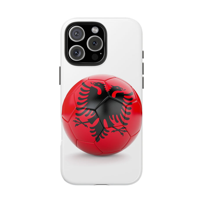 Tough Phone Cases with Albanian soccer flag