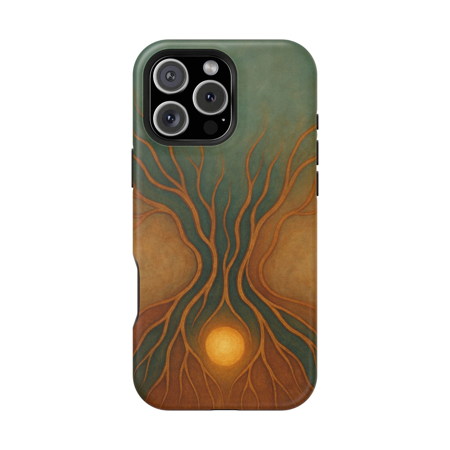 Abstract Tree of Life Design Golden Origin iPhone Case | MagSafe Compatible  Shamo's iPhone 16 Pro Max / Matte
