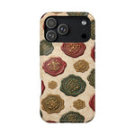 Vintage Wax Seal Pattern Magnetic Impact-Resistant Phone Case with MagSafe Compatibility