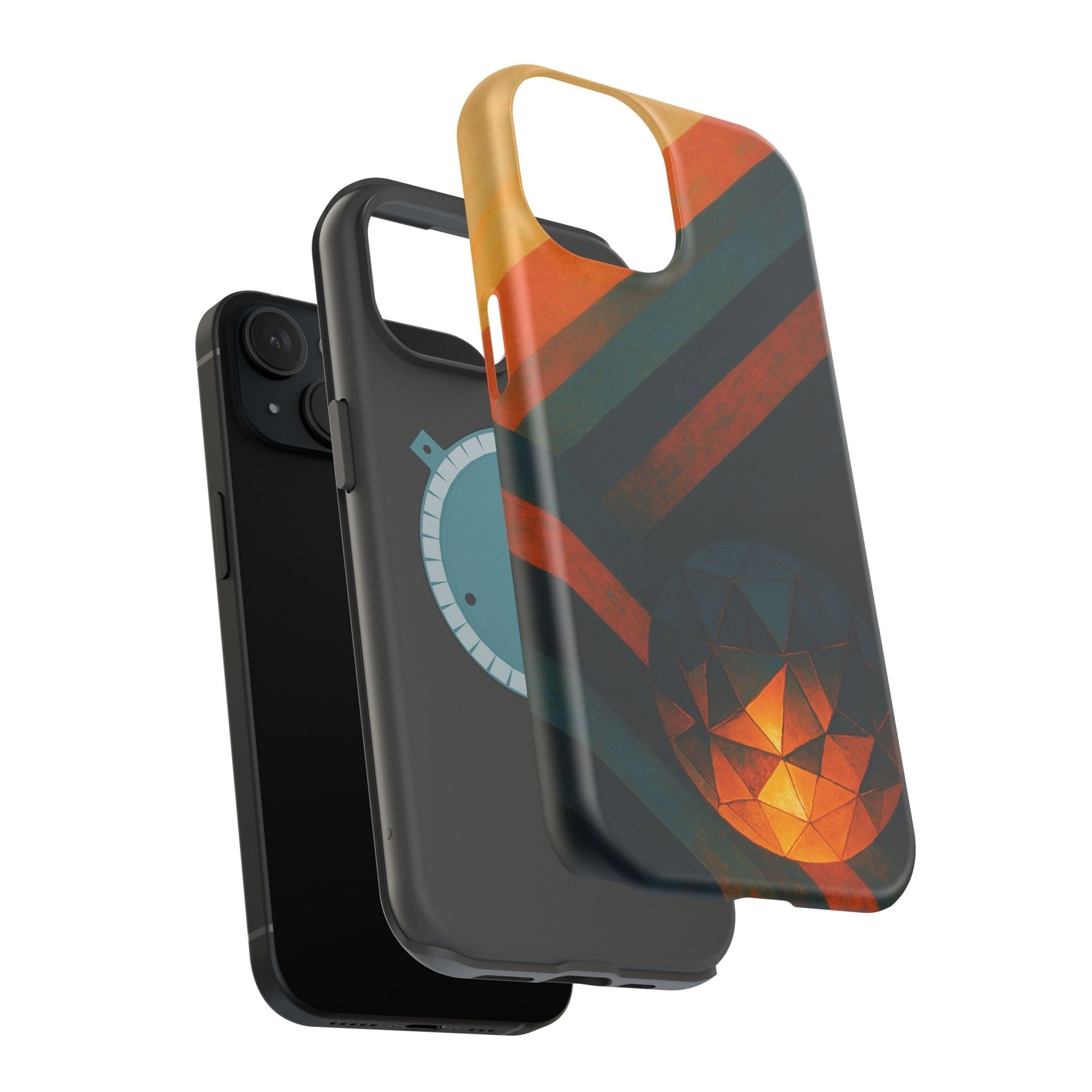 “Geometry of Becoming” Abstract iPhone MagSafe Case — Magnetic Impact-Resistant  Shamo's