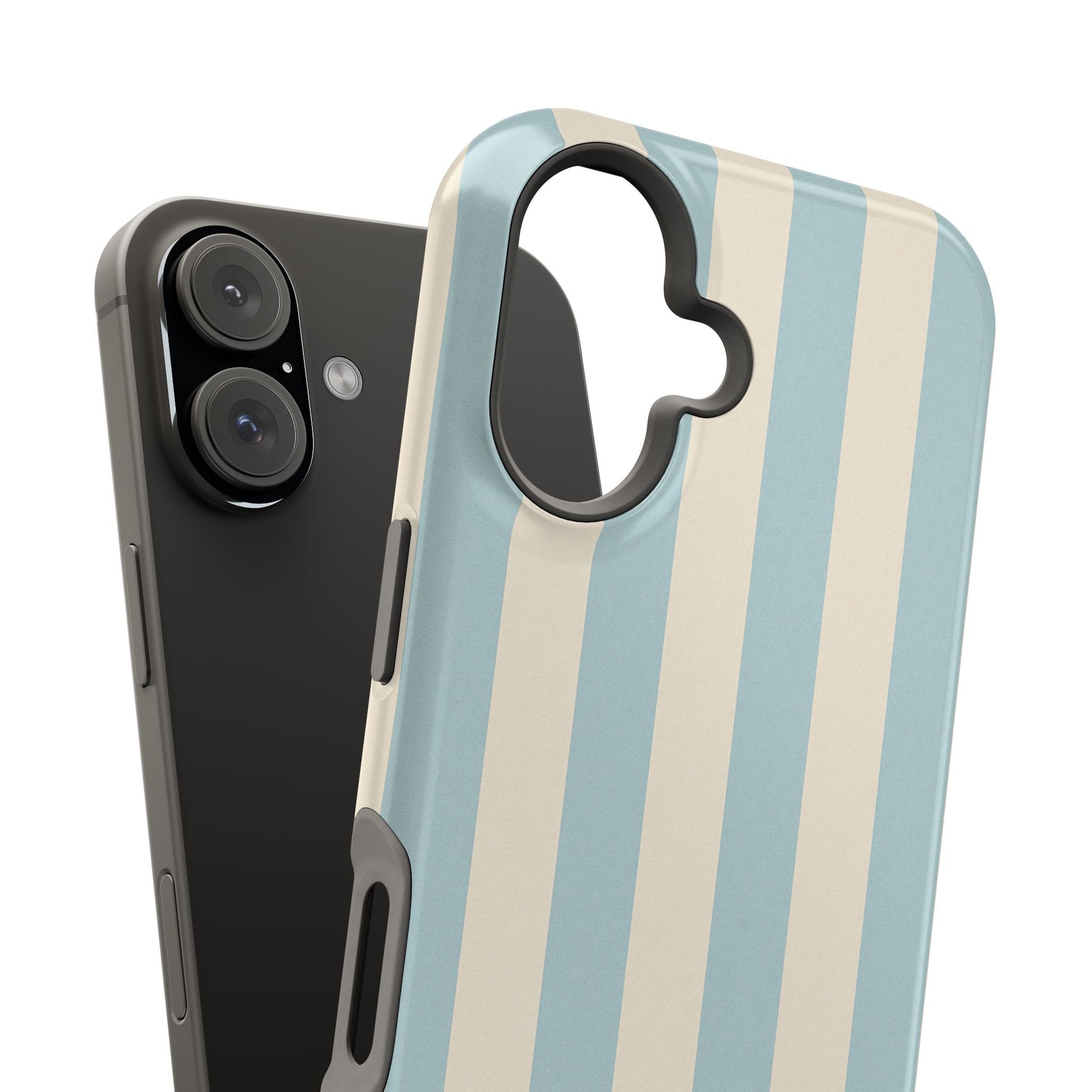 Blue Strips Pattern iPhone Case Compatible with MagSafe