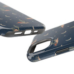Desert Moon MagSafe Phone Case, glossy diagonal dual-camera model, port openings and edge details