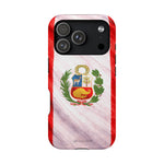 Peru Flag Magnetic Impact-Resistant Phone Case, Protective Patriotic Design, MagSafe Compatible - iPhone 17 Pro / Matte - Shamo's