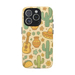 Mexico Hand-Drawn Cactus Pattern iPhone Case – Cute Desert Guitar & Sombrero Design | with MagSafe  Shamo's iPhone 15 Pro / Matte