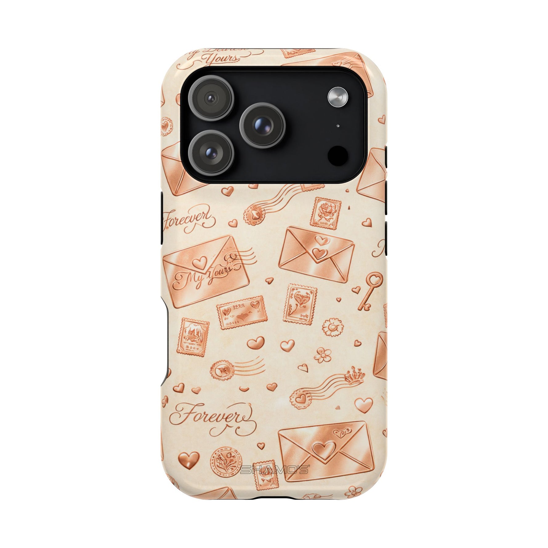 Vintage Love Letter iPhone Case — MagSafe Compatible, Impact-Resistant & Shockproof - iPhone 17 Pro / Glossy - Shamo's