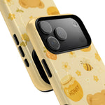 Cute Honey Teddy Bear iPhone Case — Yellow Bee & Honey Pot Design with MagSafe - Shamo's