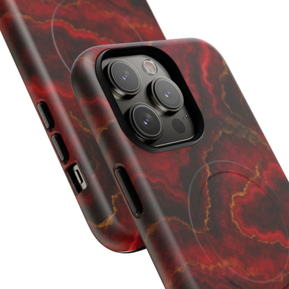 Red Marble iPhone Case with MagSafe